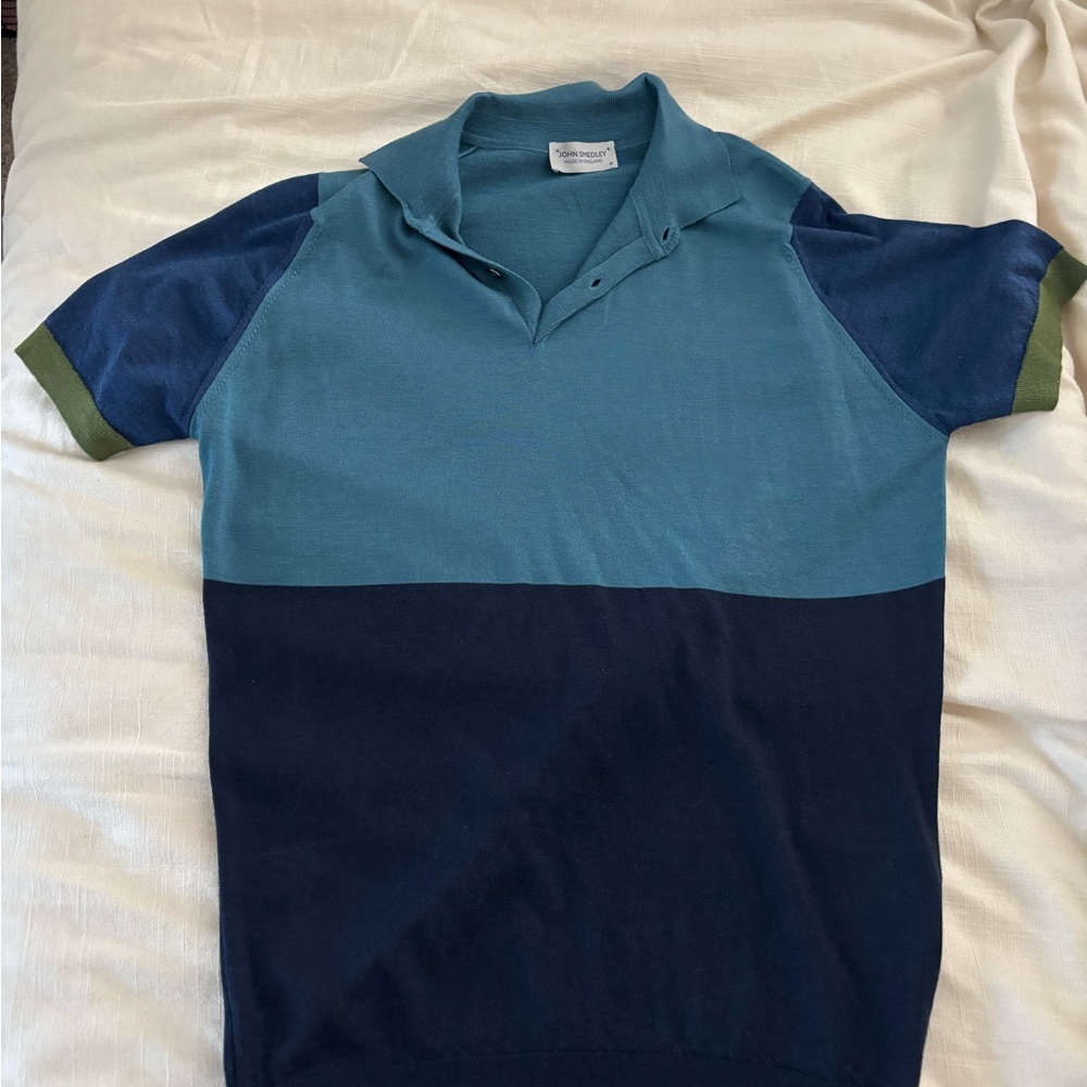John Smedley Colorblock Polo Shirt